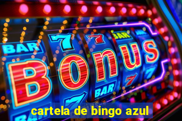 cartela de bingo azul