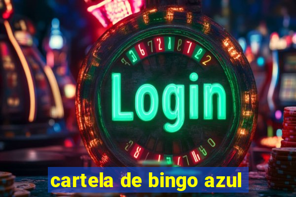 cartela de bingo azul