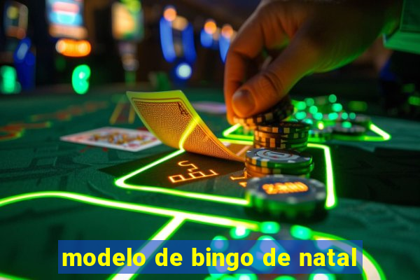 modelo de bingo de natal