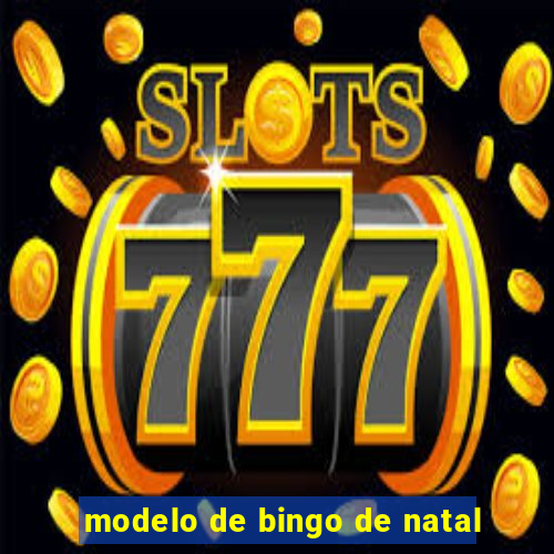 modelo de bingo de natal