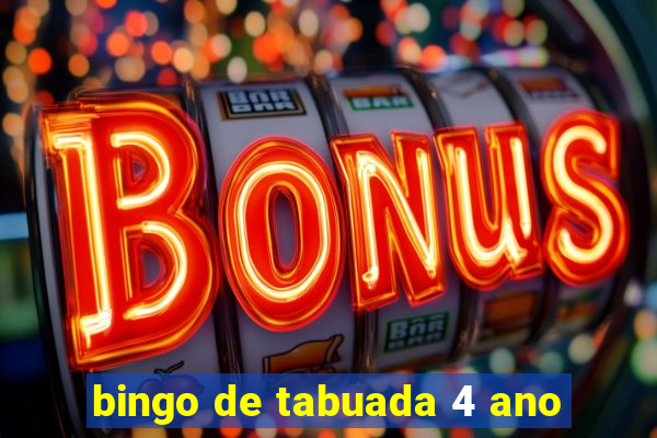 bingo de tabuada 4 ano