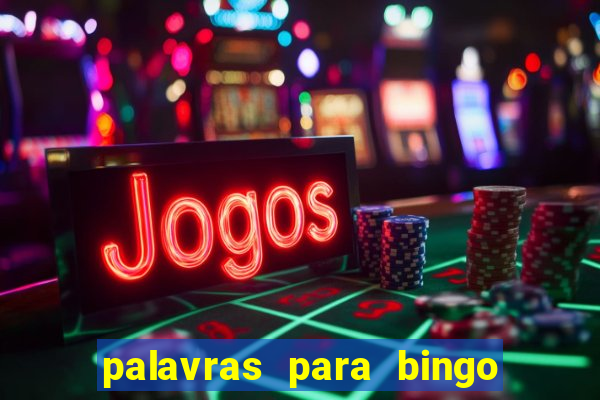 palavras para bingo cha de bebe