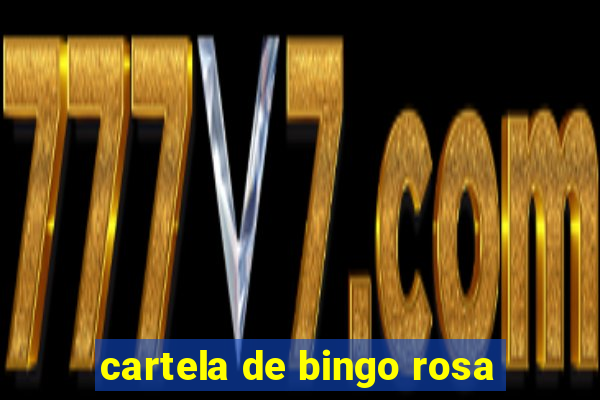 cartela de bingo rosa