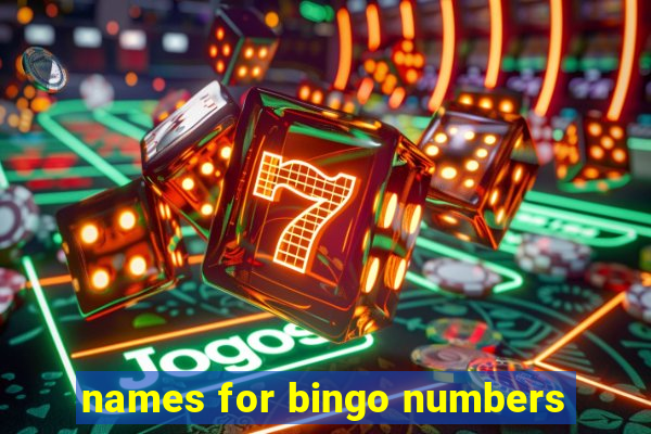 names for bingo numbers