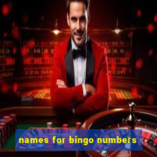 names for bingo numbers