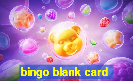 bingo blank card