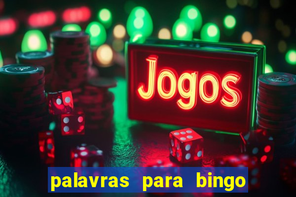 palavras para bingo de cha de lingerie