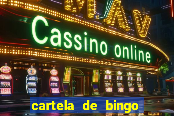 cartela de bingo cha de panela