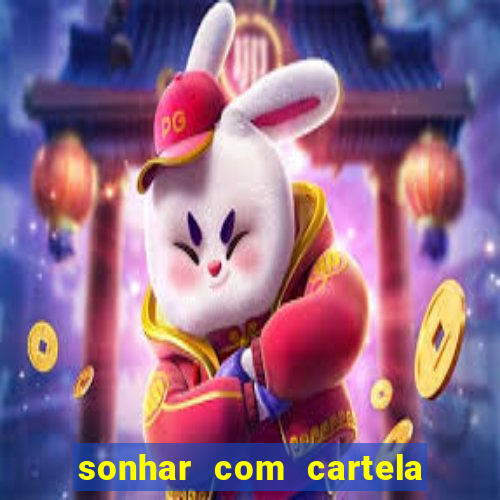 sonhar com cartela de bingo