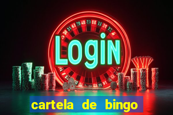 cartela de bingo pra imprimir