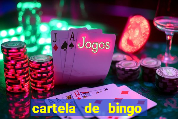 cartela de bingo pra imprimir