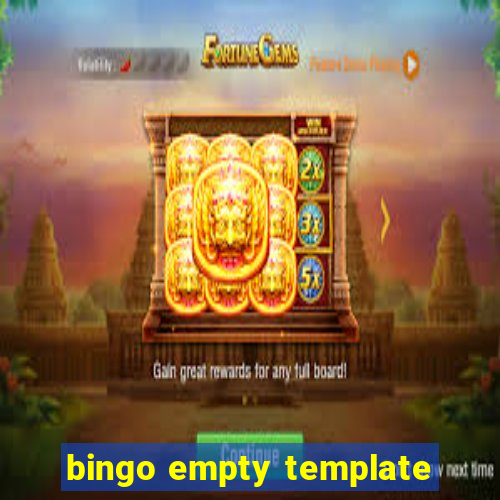 bingo empty template