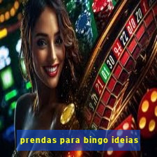 prendas para bingo ideias