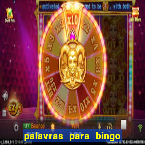 palavras para bingo cha de bebe