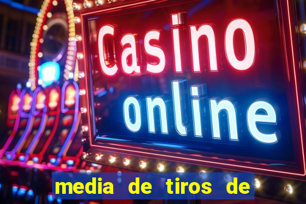 media de tiros de meta por jogo