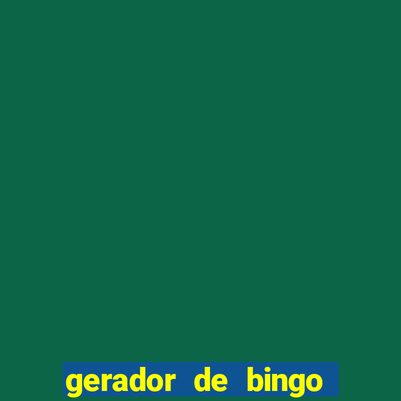 gerador de bingo de palavras