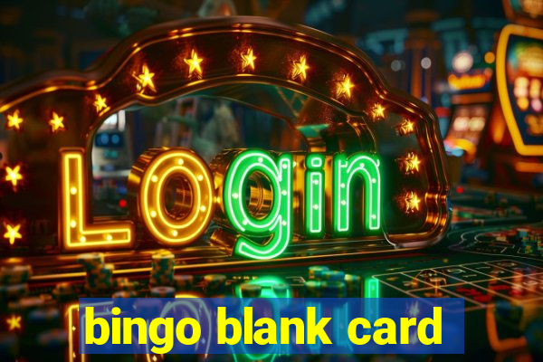 bingo blank card