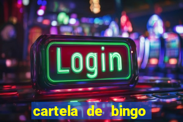 cartela de bingo de letras