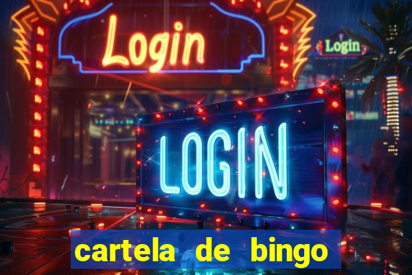 cartela de bingo de letras