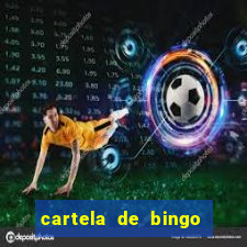 cartela de bingo cha de bebe